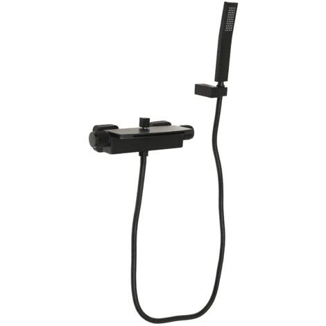 Baignoire Robinet Cascade Baignoire Robinet Chaud Et Froid Noir （Interface : 1/2"）