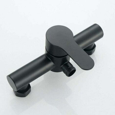 Baignoire Robinet De Douche Noir En Acier Inoxydable Salle De Bains Baignoire Robinet De Douche Pommeau De Douche Fixé Au Mur