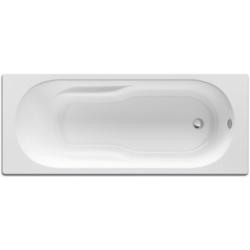 Roca - Baignoire rectangulaire Neo Genova avec dossier, accoudoirs, poignées sculptées - Blanc 180x80cm