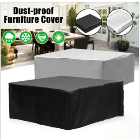 Baignoire spa piscine intérieure et extérieure couverture étanche et anti-poussière, housse de protection contre les feuilles, housse de protection pour table et chaise，argent，23123130cm