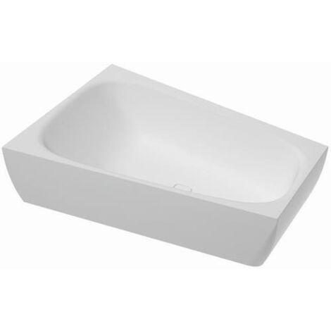 Baignoire trapézoïdale iSENSI 1500x1000x450mm, gauche blanc