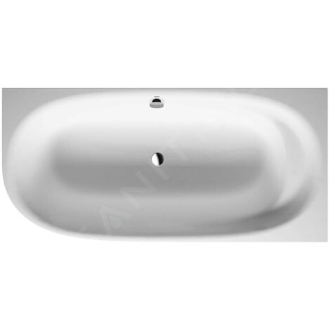 Baignoires Duravit Cape Cod angle droit, avec un dossier incliné,