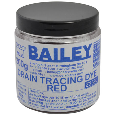Bailey 3590 Drain Tracing Dye - Red BAI3590