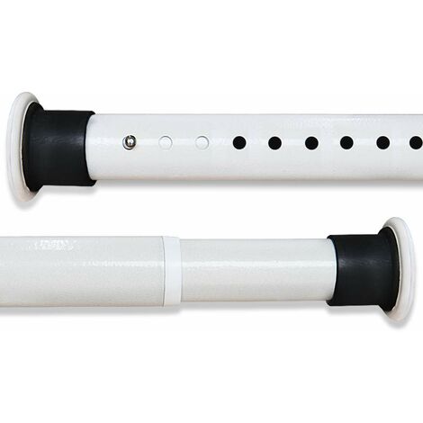 BAILEY JO - Aste di serraggio telescopiche in acciaio inossidabile con bastone appendiabiti estensibile per bagno, guardaroba, giardino, balcone e armadio (70-110cm, Crema)