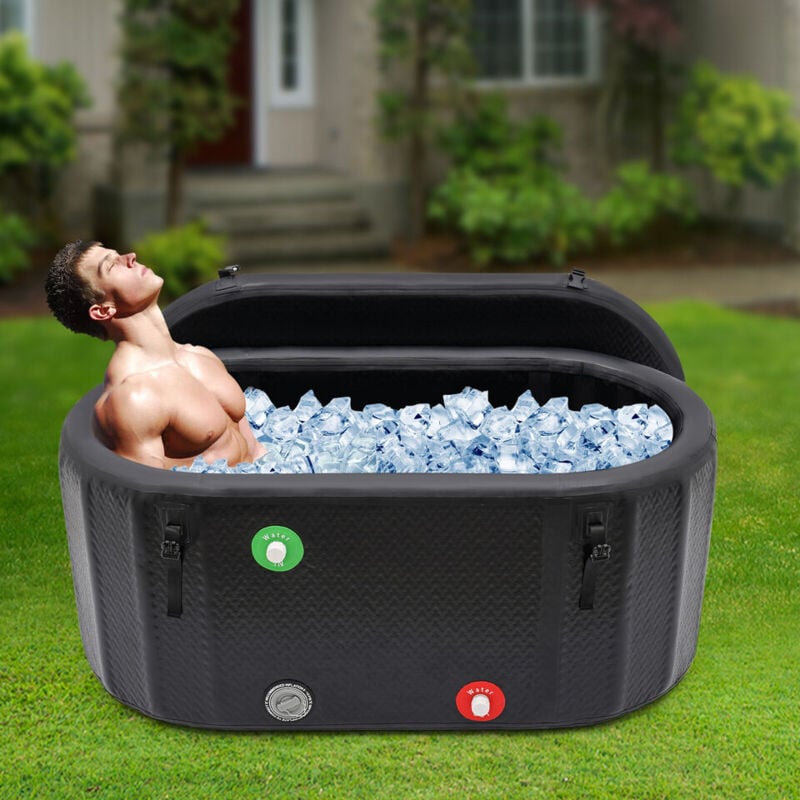 Bain de glace pour les athlètes - 275L Bain de glace portable avec couvercle pour le bain