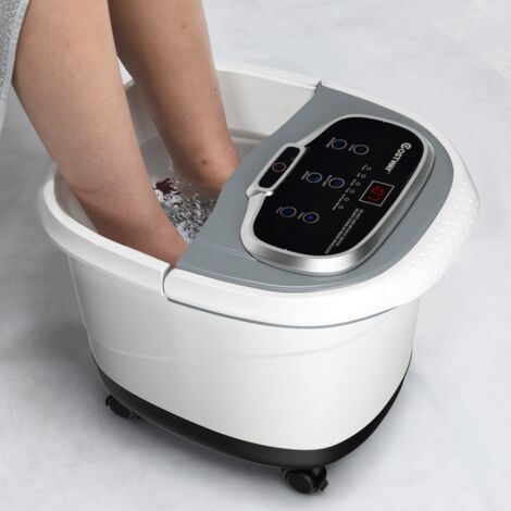 Bain de Pied 15L avec Ecran LED 6 Rouleau de Massage Chaleur Automatique 35℃-48℃ Gris CW4678 DESIGN IN