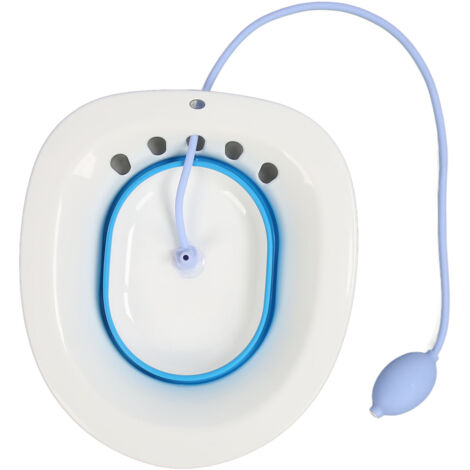 Bain de siège pliable en silicone PP multifonction pour soins post-partum, hémorroïdes et santé des femmes enceintes, bleu
