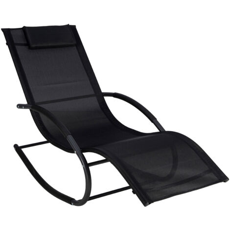Bain de Soleil Alu et Textilene Rocking Chair
