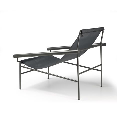 Bain de soleil, Chaise de jardin lounge Dress Code basic Gris en Metal, Scab design