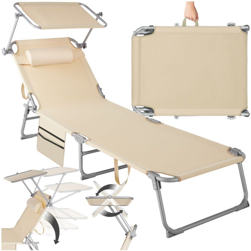 Tectake - Bain de soleil pliable robuste et résistant aux uv