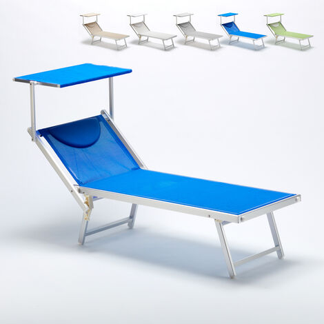 Bain de soleil transat professionnel chaise longue piscine aluminium Italia