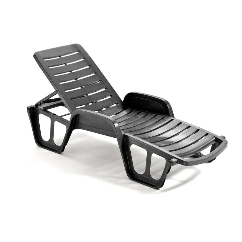 Bain de soleil lettino pvc gris anthracite - imagin