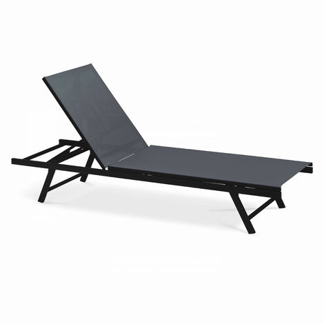 Bain de soleil en acier gris
