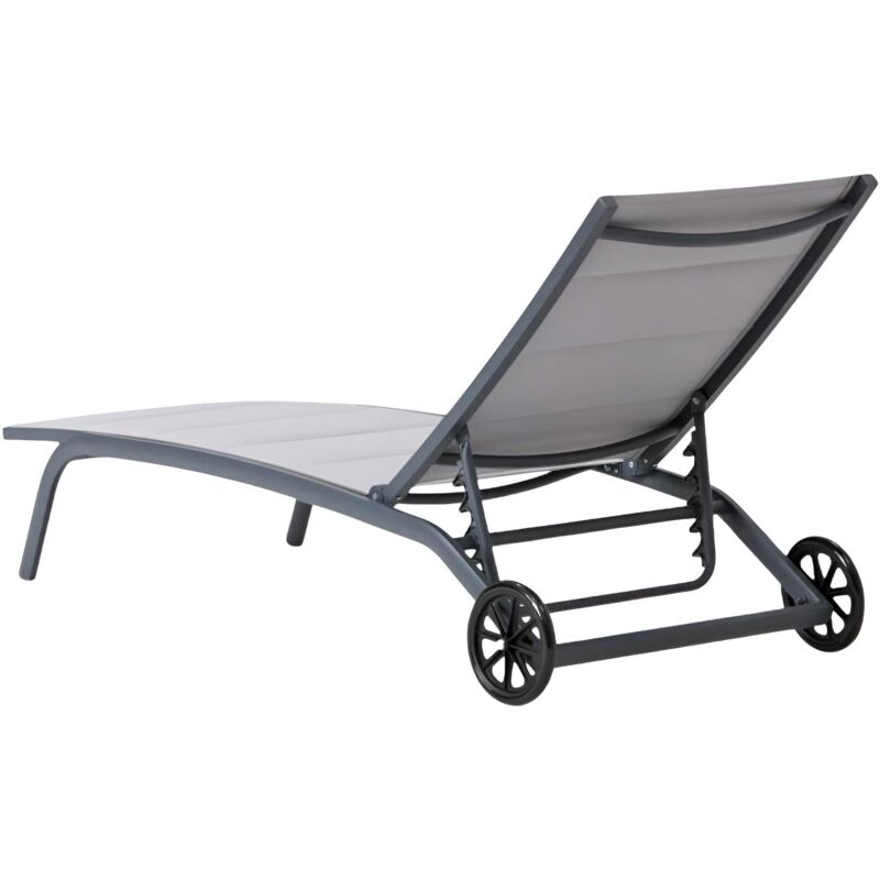 Bain de soleil en aluminium avec roues Roche