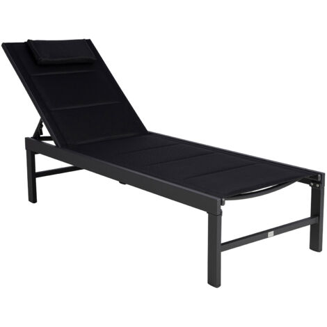 Bain de soleil en aluminium et textilene gris