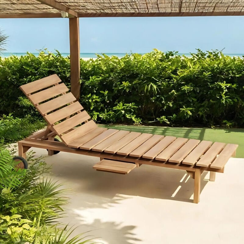 Bain de soleil en teck massif Fabio