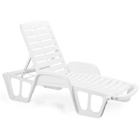 Bain de Soleil Lettino Blanc Empilable - IMAGIN