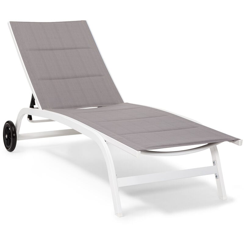 Blumfeldt - chaise longue, transat avec dossiers réglables, chaise longue de jardin avec cadre en aluminium, lounger avec housses imperméables, avec