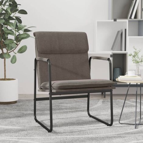 Bain de soleil Moderne - Transat - Fauteuil de jardin relax Taupe 55x64x80 cm Tissu Chic-511926