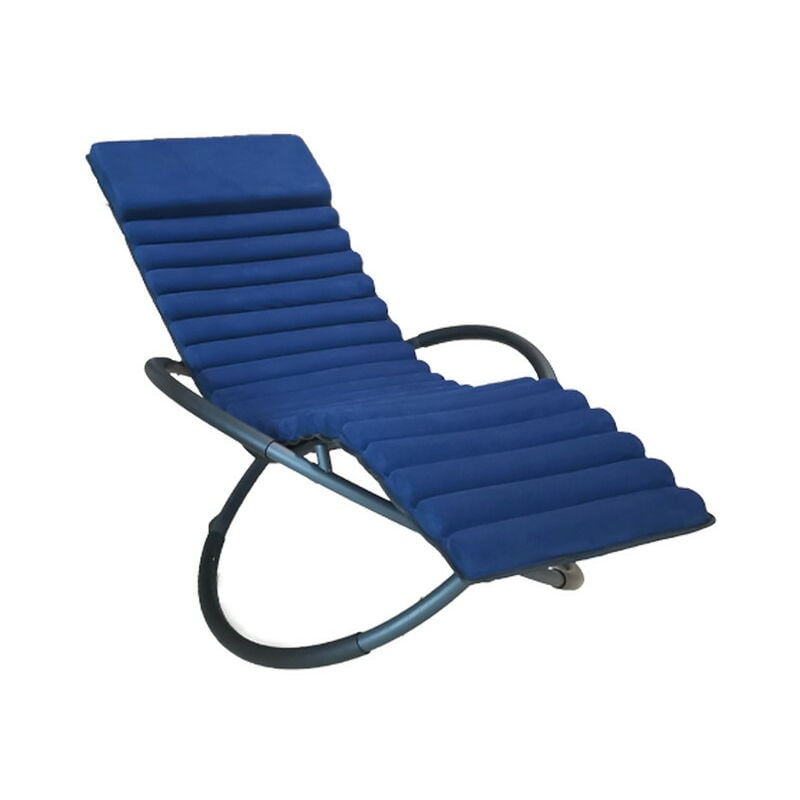 Chalet&jardin - Bain de soleil Swing Luxe Monaco en aluminium - Bleu