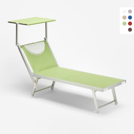 Bain de Soleil et transat professionnel en aluminium Santorini