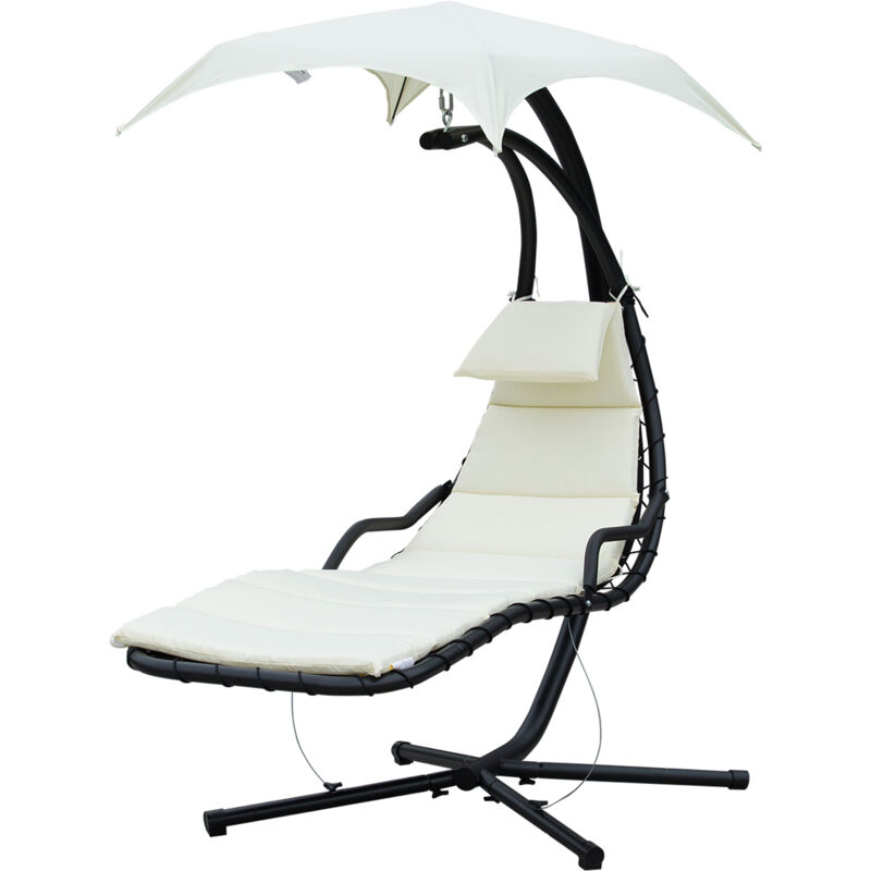 Bain de soleil transat suspendu avec pare-soleil et ...
