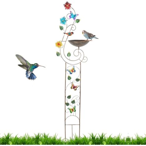 Bain D'Oiseau De Jardin - Mangeoire À Oiseaux Autoportante - Support pour
