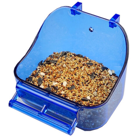 Bain d'oiseaux de style cage - bain d'oiseaux multifonctionnel (bleu)