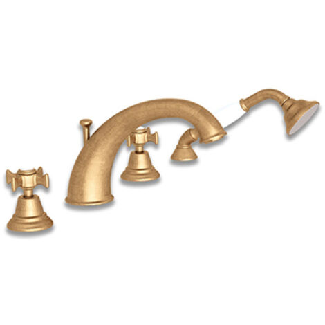 Bain/douche chambord 4 trous sur gorge vieux bronze mat - CRISTINA ONDYNA CH10493