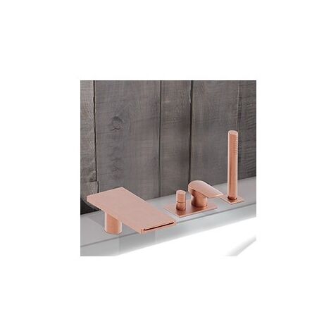 Bain Douche Mitigeur Complet Profilo Sur Gorge Or Rose Brosse Robinetterie PROFILO - CRISTINA ONDYNA PF18134P