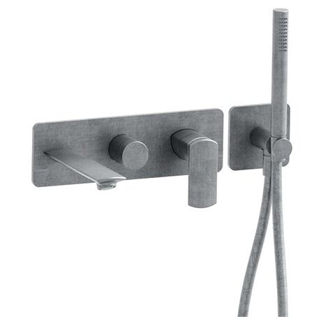 Bain Douche Mural Profilo Encastre 2 Sorties Metal Brosse Robinetterie PROFILO - CRISTINA ONDYNA PF10277