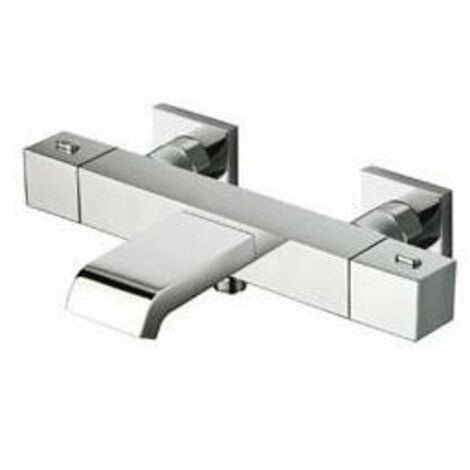 BAIN DOUCHE QUADRI THERMOSTATIQUE + COLONNETTES CARREES 9 CM - CRISTINA ONDYNA QD18551