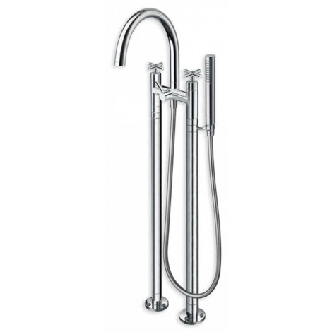 Bain douche sur colonnettes complet Chromé EXECUTIVE - CRISTINA ONDYNA EV10651