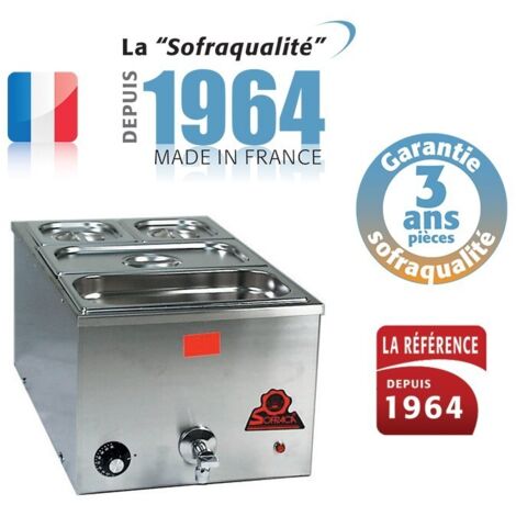 Bain-marie GN 1/1 avec vidange - Gamme Tradition - 21 L - Sofraca