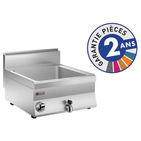 Bain marie inox électrique - 1bac GN 1/1 + 2 bacs GN 1/4 - Gamme 650 - Baron