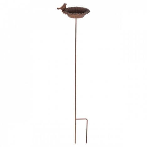 BEST FOR BIRDS Bain oiseau à piquer S - D 13,7 x H 76,5 cm - Fonte, métal - Livraison gratuite