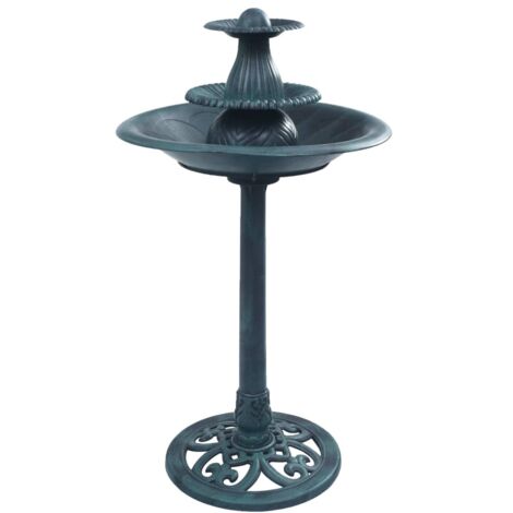 Bain pour oiseaux avec fontaine Vert 50x91 cm Plastique CFW60645