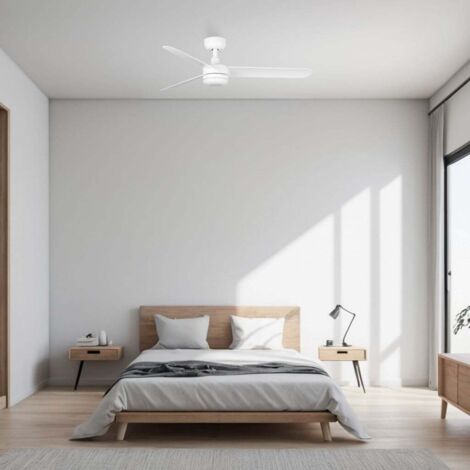 BAIRES Ventilatore da Soffitto Bianco con Luce Ø120 cm
