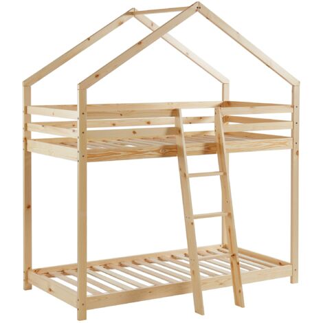 BAÏTA - Letto a castello Tiny pino massiccio 90 x 190 rete inclusa