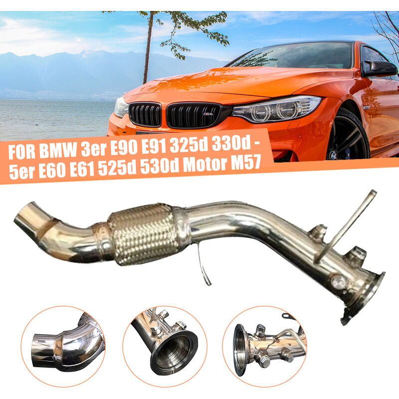 

Bajante de escape Turbo M57N2 de 76 mm para BMW E90 E91 E92 E92 325d 330d E60 E61 525d 530d