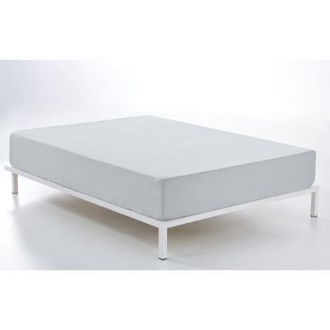 Bajera ajustable color perla - Cama de 200 (alto 30 cm) - 100% algodón - 200 hilos. Gramage: 125