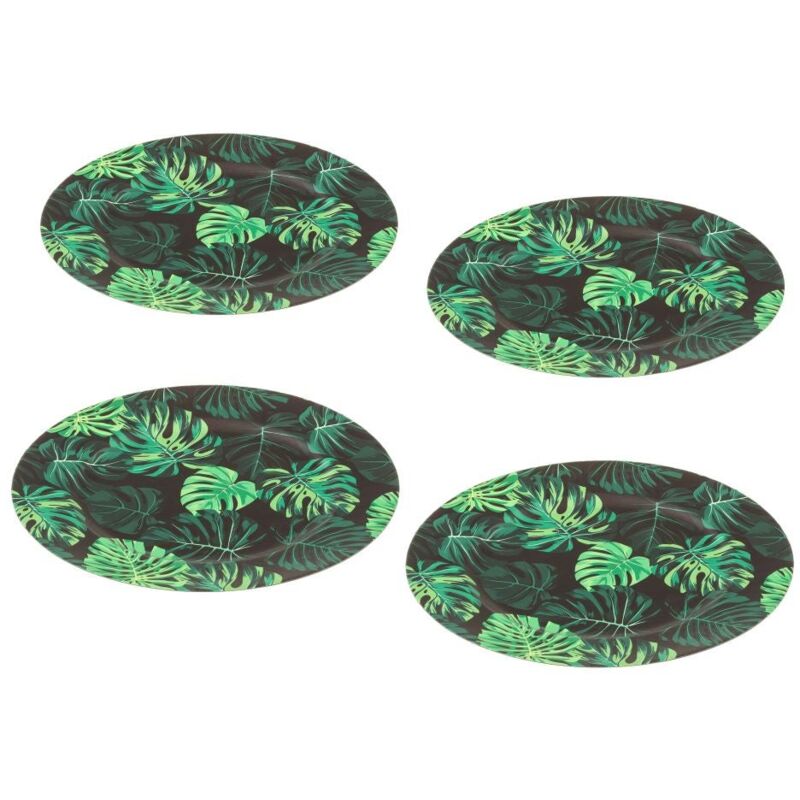 

Lolahome - Bajoplato de hojas negro de plástico de Ø 33 cm. Compra mínima 4 unid