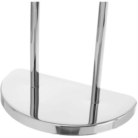 Bakaji – Porte-serviette sur pied en métal chromé 3 bras – Hauteur 105 cm – Longueur 39 cm – Largeur 18 cm – Pour salle de bain moderne