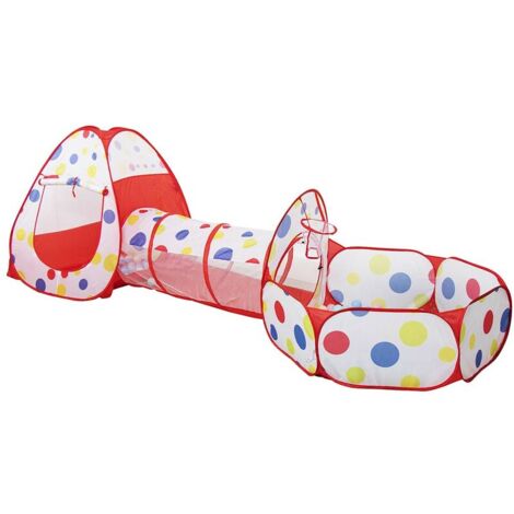 Bakaji – Tente de jeu pop-up avec tunnel et piscine – Dimensions 95x120x330 cm – Métal et polyester – Pour enfants 3-10 ans
