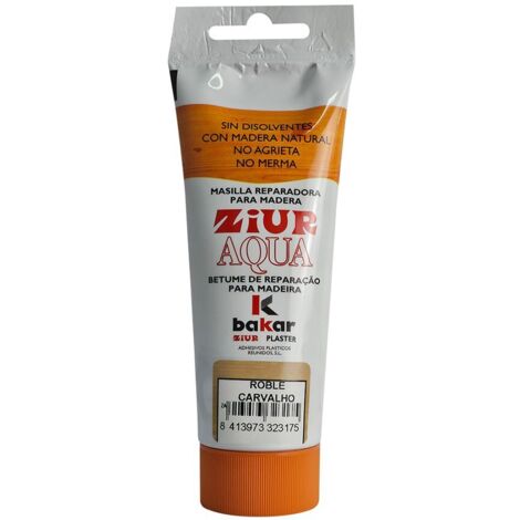 BAKAR Stucco per riparazione legno a base acquosa color rovere “Ziur Aqua”, facile da carteggiare e ad asciugatura rapida (150g)