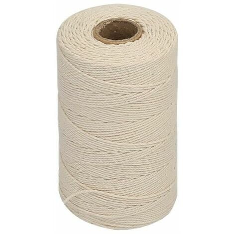 HOOPZI Baker's twine 200m, 3-ply cotton yarn for the kitchen, safe for food. Great for tying, suitable for poultry, sausage, home work, crafts and decoration (white)