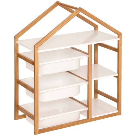 Bako Estantería de 3 baldas blanca 68x82cm - Atmosphera créateur d'intérieur