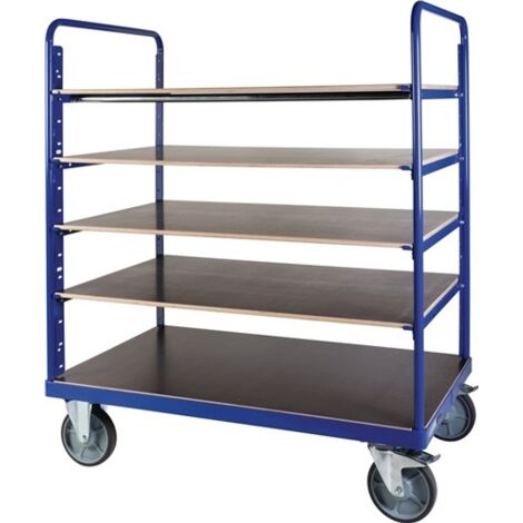Bako Logistiksysteme Etagenwagen F600 mit 5 Ladeflächen 600kg Tragkraft 1800mm hoch 1200x800mm
