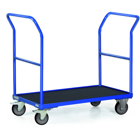 Bako Logistiksysteme Plattformwagen F300 mit 2 Schiebebügeln und Bordkante 850x500mm