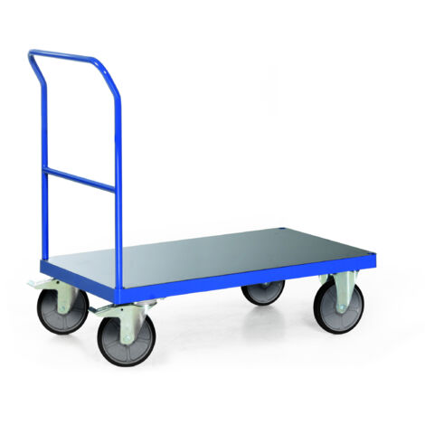 Bako Logistiksysteme Plattformwagen F600 mit 1 Schiebebügel ohne Bordkante 1000x700mm